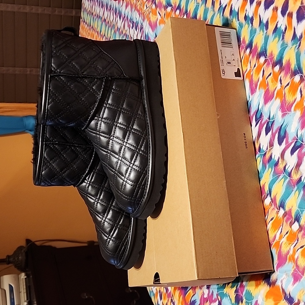 UGG Women's Black Quilted Shoes